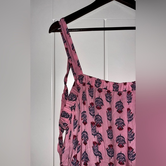 NEW Old Navy Pink Square Neck Tie-Back Cutout Floral Maxi Swing Size 3X Dress - Picture 4 of 10